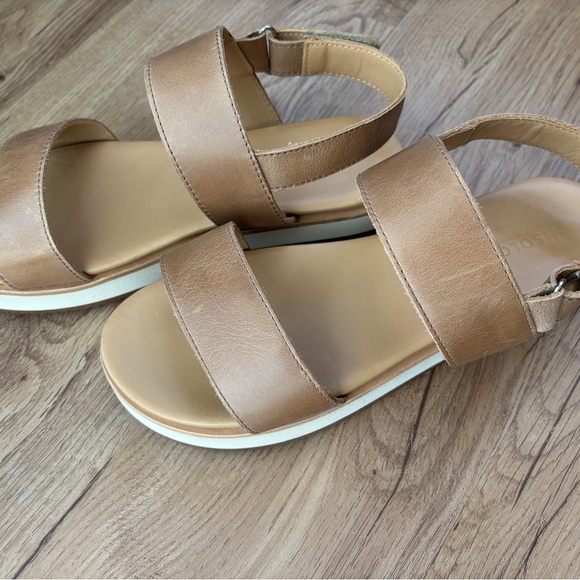 Nisolo Flatform Leather Sandals, Almond, Women’s size 7 - Picture 7 of 14